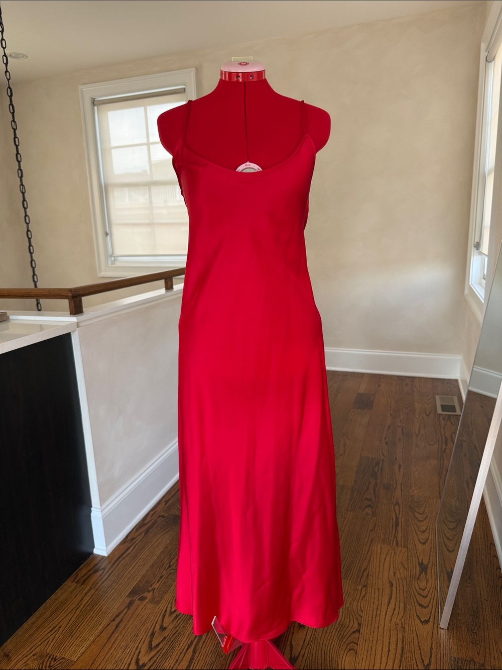 Scarlet Red Slip Maxi Dress - Womens